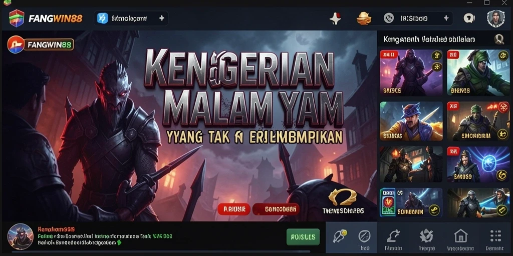 Gameplay menyeramkan dengan suasana mencekam dalam FANGWIN88.