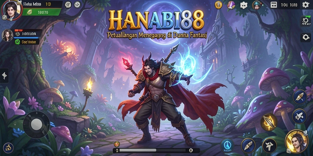 Tampilan menakjubkan dari gameplay petualangan HANABI88.