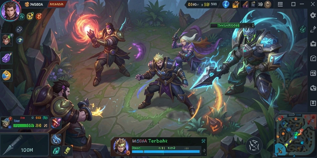 Tangkapan layar gameplay seru dari IDNGARUDA yang menampilkan aksi MOBA.