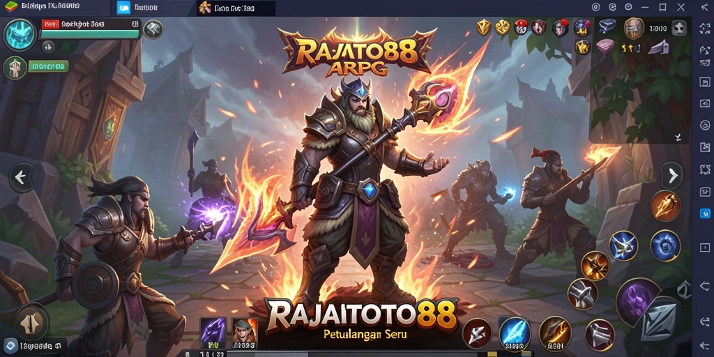 Tampilan gameplay menakjubkan dari RAJATOTO88 dalam aksi ARPG.