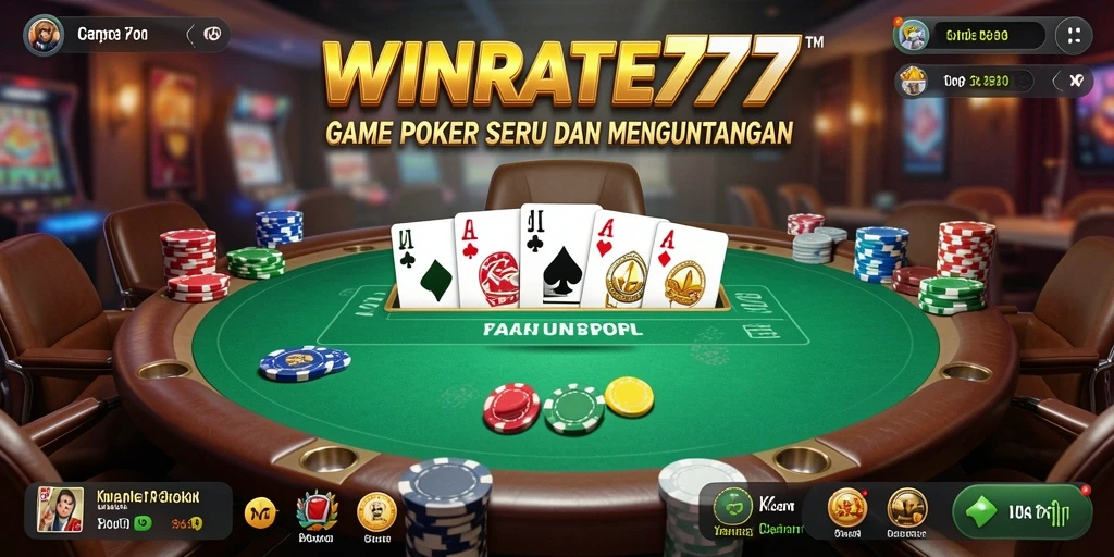 Tampilan gameplay Poker yang seru dan mendebarkan.